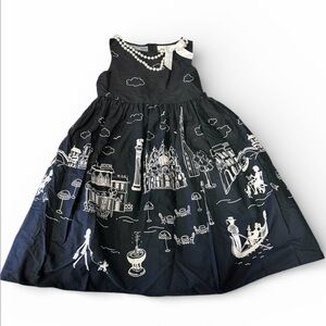 Rare,too! Black Dress with Pearl necklace attached to dress